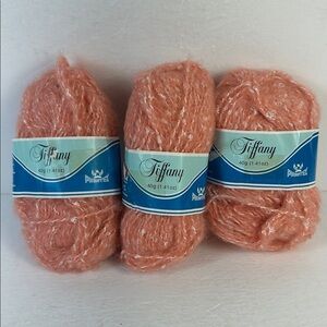 ❤️ Vintage Phentex Tiffiny Yarn Lot (3) - Elegant Coral - Made in France 🇫🇷
